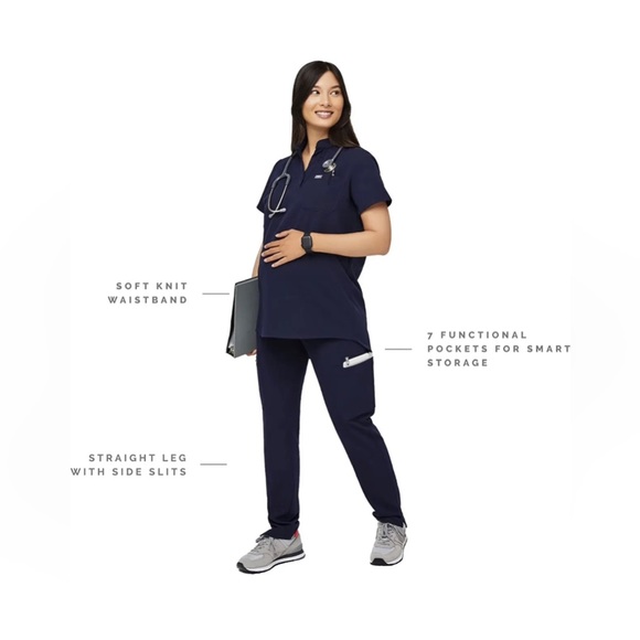 FIGS YOLA Skinny Maternity Scrub Pants for Women - Tall Large - NEW - Picture 2 of 5